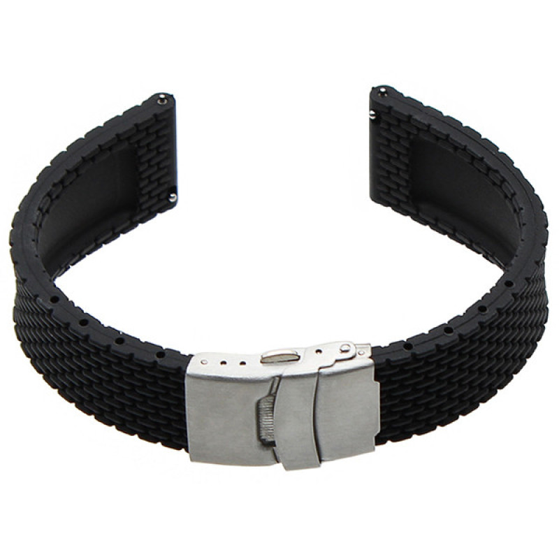 Силіконовий м'який змінний ремінець для годинника, із системою швидкої заміни, застібка з нержавіючої сталі, 18 мм