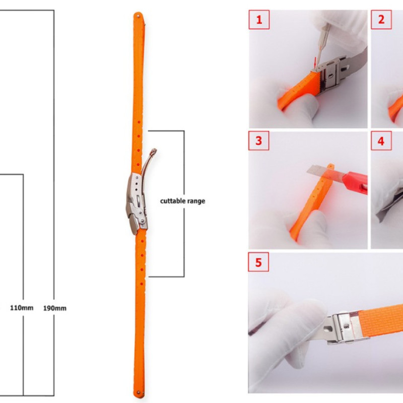 СИЛІКОНОВИЙ М'ЯКИЙ ЗМІННИЙ РЕМІНЕЦЬ ДЛЯ ГОДИННИК, З СИСТЕМОЮ ШВИДКОЙ ЗАМІНИ, ЗАСТІЖКА З НЕРЖАВЕЮЧОЇ СТАЛІ, 24 ММ
