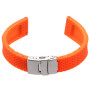 М'ЯКИЙ СИЛІКОНОВИЙ ЗМІННИЙ РЕМІНЕЦЬ ДЛЯ ГОДИННИКА З СИСТЕМОЮ ШВИДКОЇ ЗАМІНИ, ЗАСТІБКА З НЕРЖАВІЮЧОЇ СТАЛІ, 24 ММ Помаранчевий