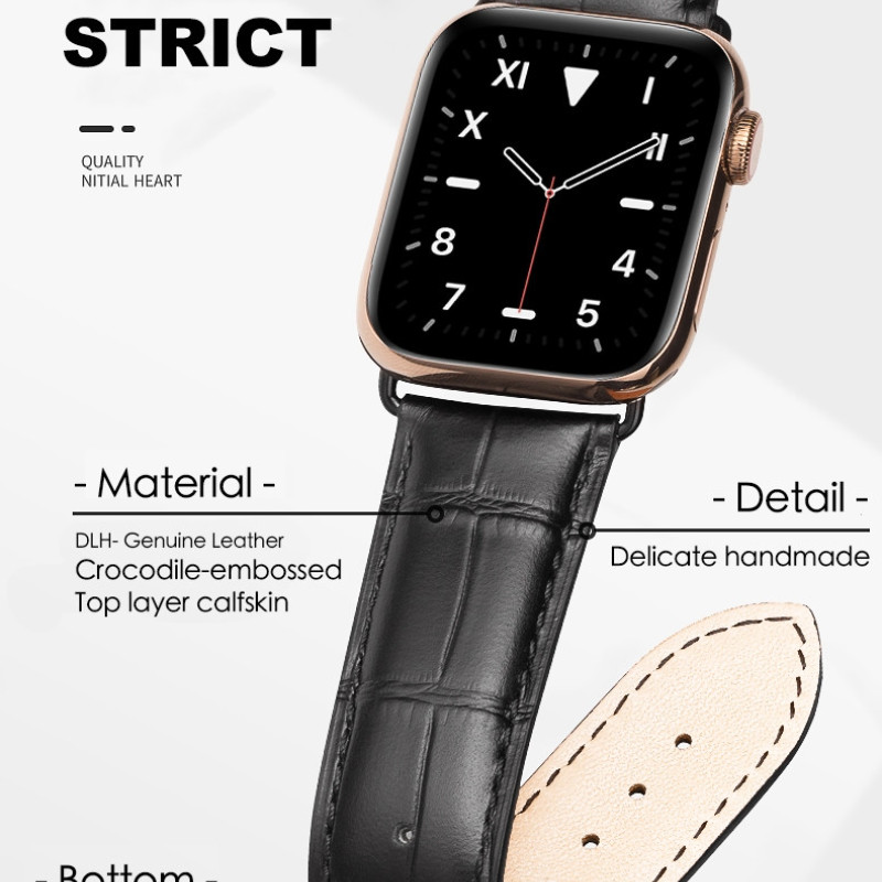 Змінний шкіряний ремінець для Apple Watch 38 / 40 / 41 / 42 / 44 / 45 / 49 мм