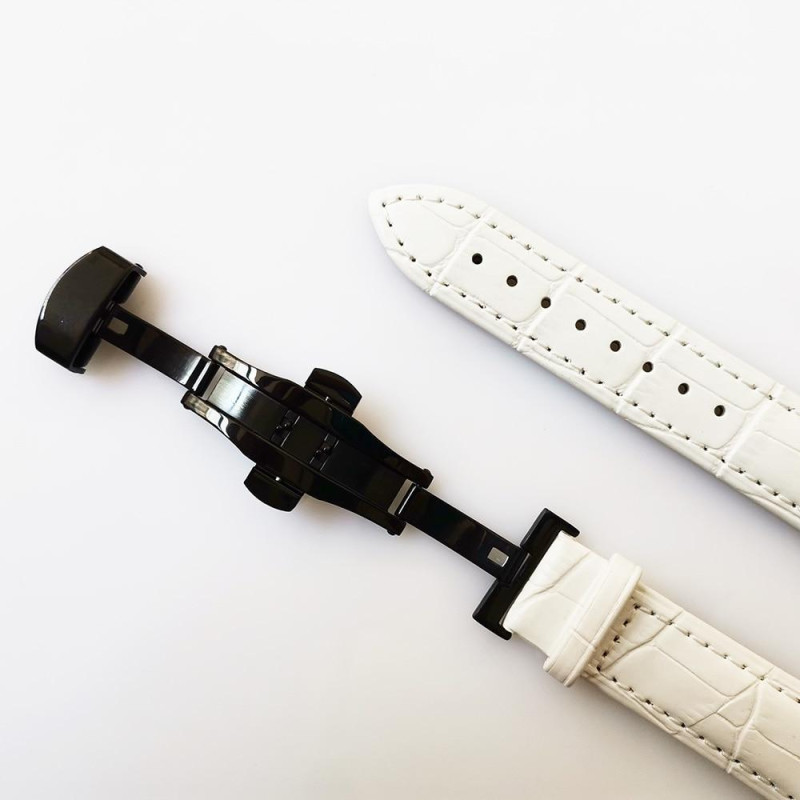 Змінний шкіряний ремінець для Apple Watch 38 / 40 / 41 / 42 / 44 / 45 / 49 мм Білий