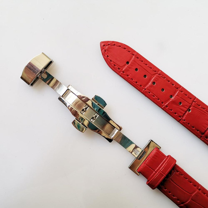 Змінний шкіряний ремінець 20 мм Червоний