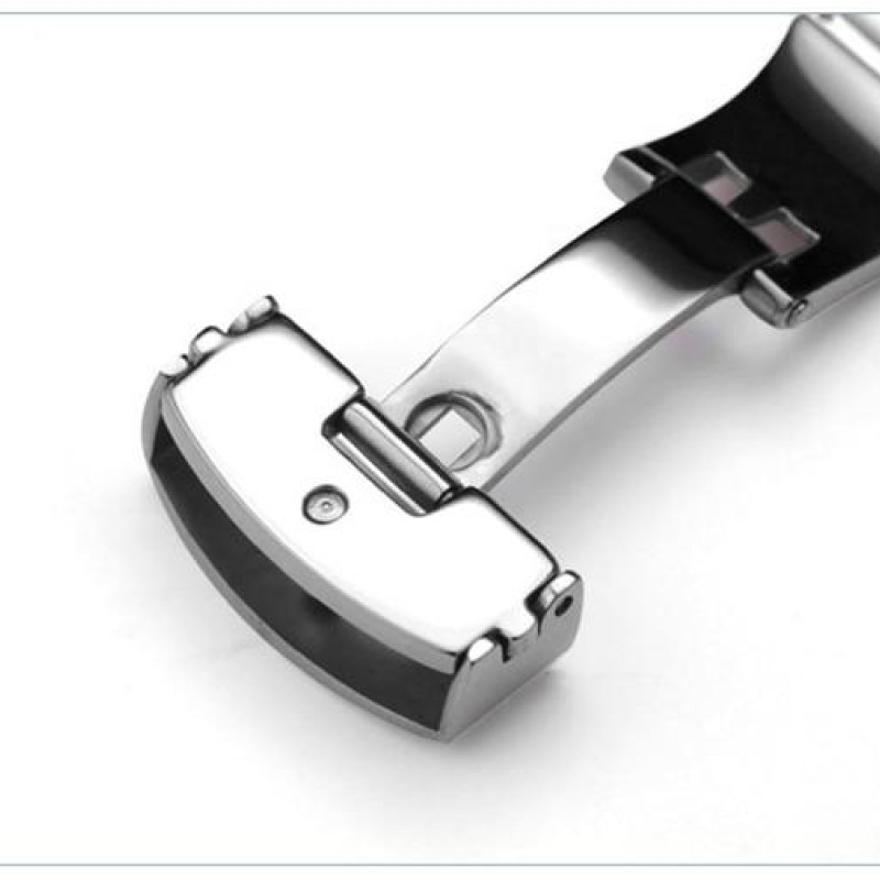 Змінний шкіряний ремінець 24 мм із застібкою "метелик"