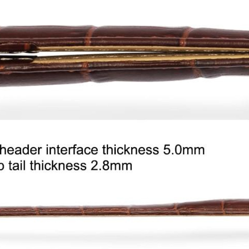 Змінна шкіряна ремінка 24 мм с застібкою "бабочка" Коричневий застібка чорна