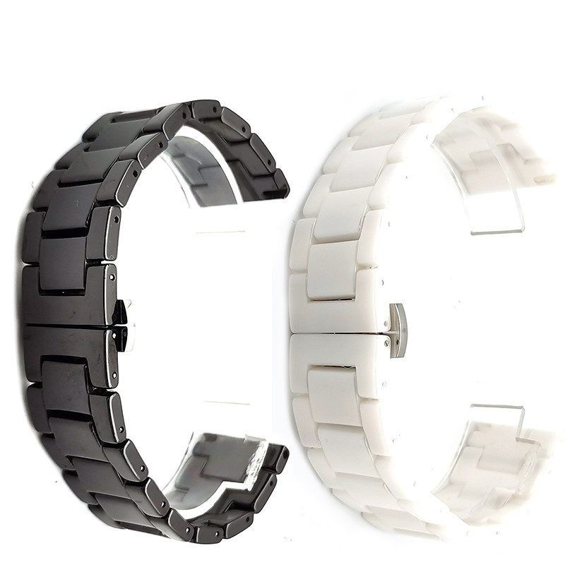 Браслет для годинника керамічний, глянцевий. 22 мм.