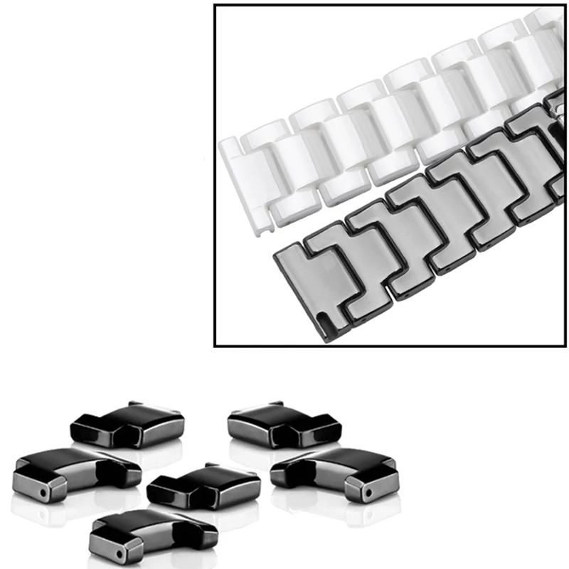 Браслет для годинника керамічний, глянцевий. 22 мм.