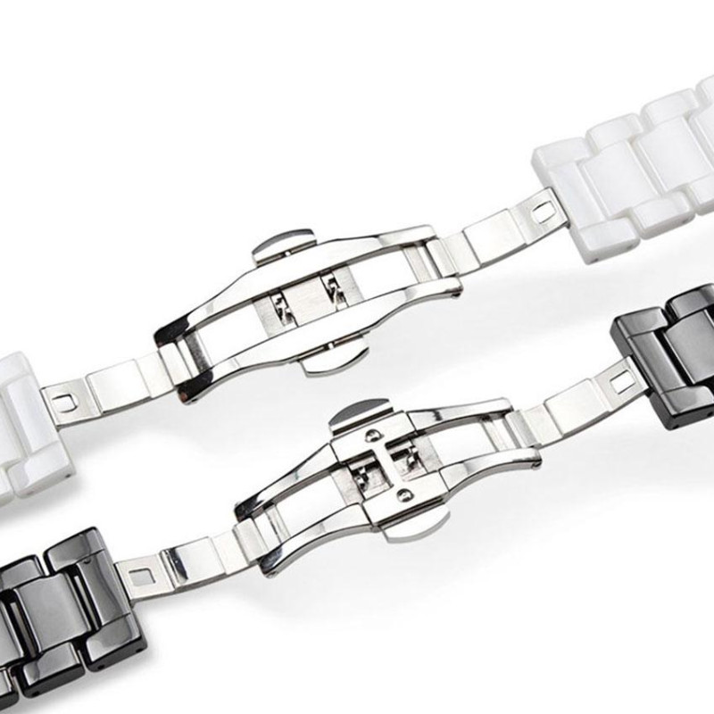 Браслет для годинника керамічний, глянцевий. 22 мм.