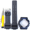Casio ремінець + безель (рант) для G-SHOCK GA-100 / GA-110 / GA-120 / GD-100 / GD-100 / GD-120/ GAX-100/GLS-100 Матовий Чорний із
