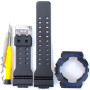 Casio ремінець + безель (рант) для G-SHOCK GA-100 / GA-110 / GA-120 / GD-100 / GD-100 / GD-120/ GAX-100/GLS-100 Матовий Чорний із