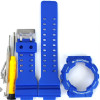 Casio ремінець + безель (рант) для G-SHOCK GA-100 / GA-110 / GA-120 / GD-100 / GD-100 / GD-120/ GAX-100/GLS-100 Матовий Синій із