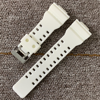 Ремінець для годинника Casio GA-100 / GD-120 / G-8900 / GA-150 / GA-200 / GLS-100 / GW-8900 Білий