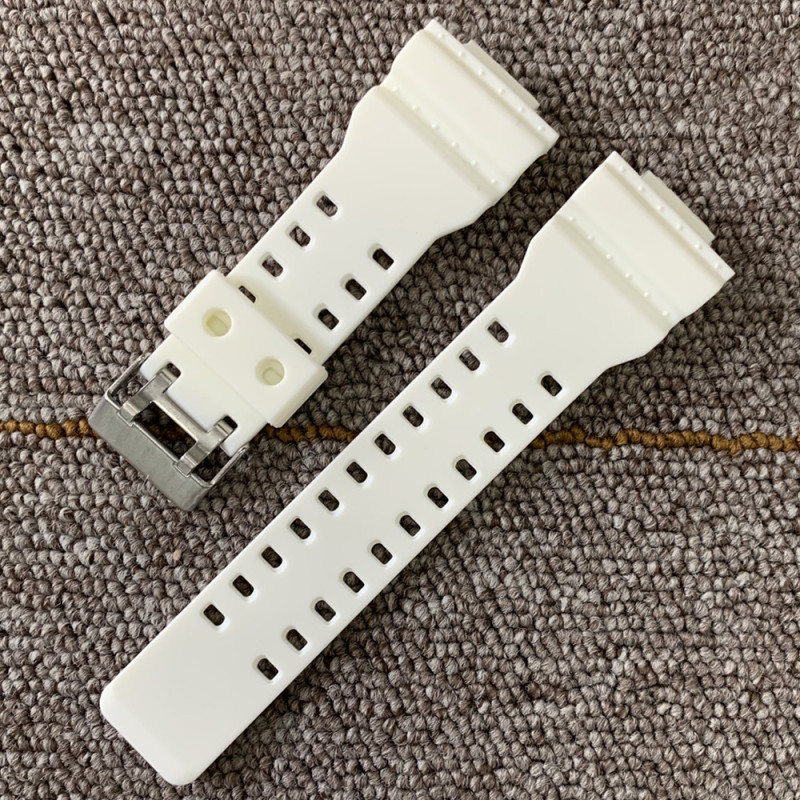 Ремінець для годинника Casio GA-100 / GD-120 / G-8900 / GA-150 / GA-200 / GLS-100 / GW-8900 Білий