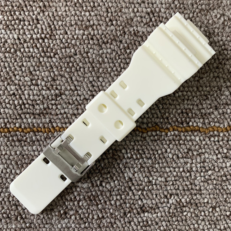 Ремінець для годинника Casio GA-100 / GD-120 / G-8900 / GA-150 / GA-200 / GLS-100 / GW-8900 Білий