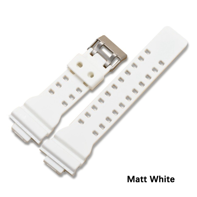 Ремінець для годинника Casio GA-100 / GD-120 / G-8900 / GA-150 / GA-200 / GLS-100 / GW-8900 Білий