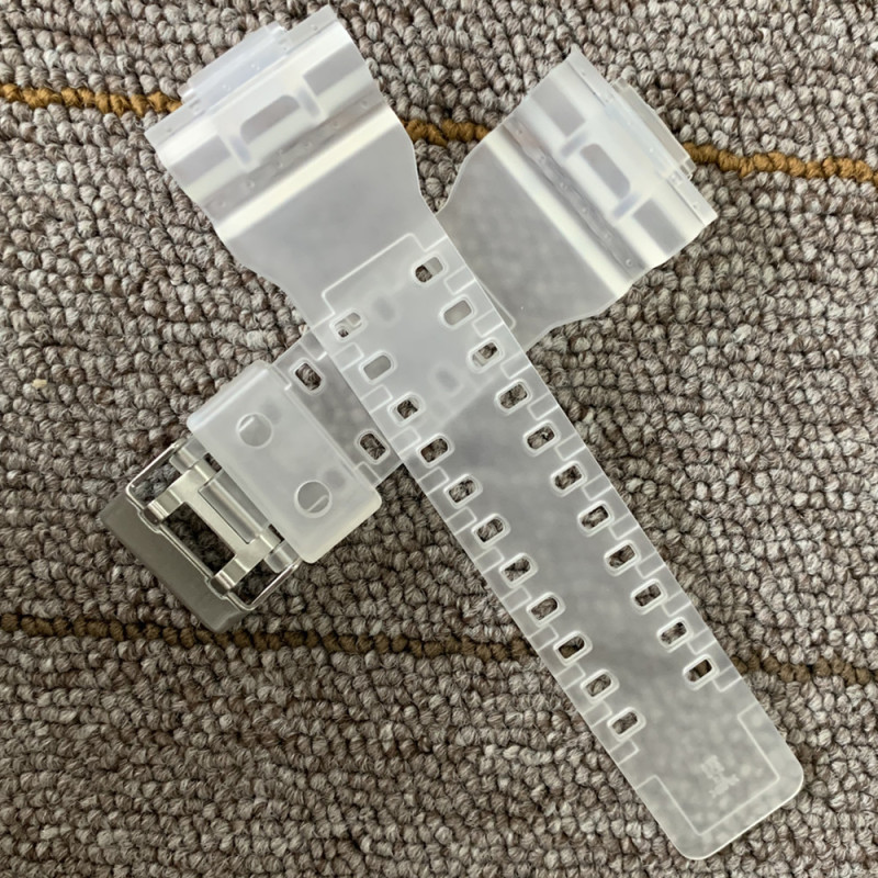Ремінець для годинника Casio GA-100 / GD-120 / G-8900 / GA-150 / GA-200 / GLS-100 / GW-8900 Прозорий