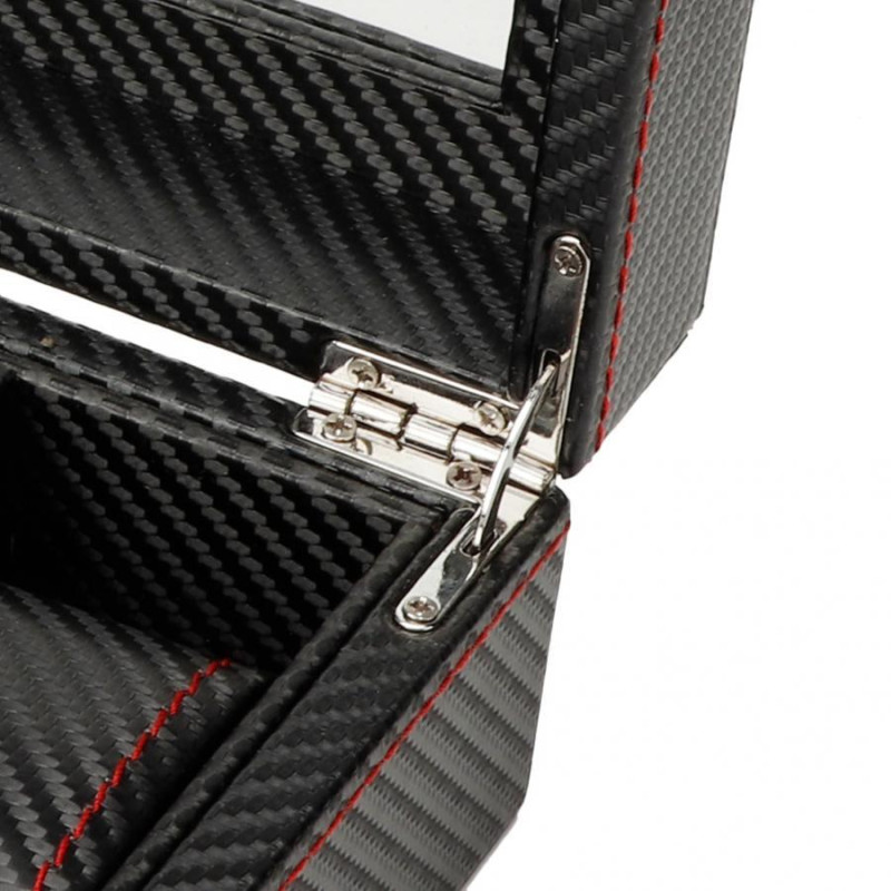 Скринька для годинника з вуглецевого волокна на 3 відділення