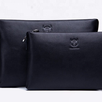 Сумка-клатч із натуральної шкіри. Чорна