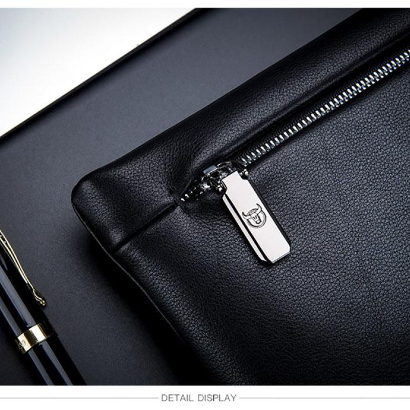 Сумка-клатч із натуральної шкіри. Чорна