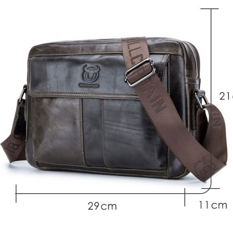 Повсякденна ділова чоловіча сумка з натуральної шкіри