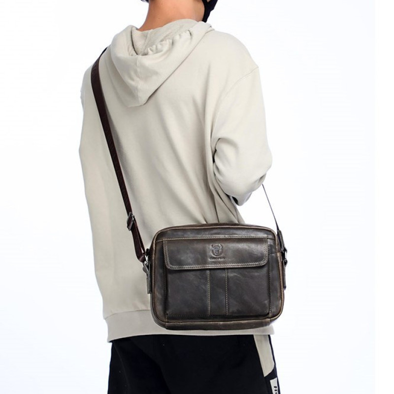 Повсякденна ділова чоловіча сумка з натуральної шкіри