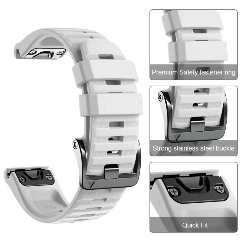 Ремінець для Garmin Fenix 7X / Enduro / 6X / 6X Pro / Tactix Delta/ 5X /5X Plus/3 HR /Quatix 3 /Quick Fit/26м Червоний