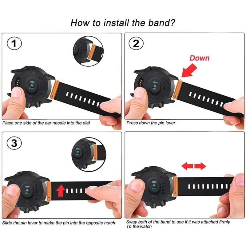 Ремінець для Suunto 7 / 9 / Spartan hr Baro / Spartan hr / 9 Baro / D5 / Traverse та ін.