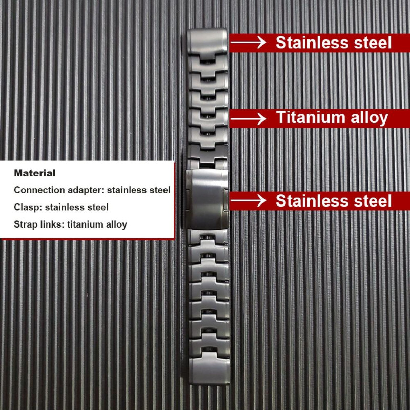 Титановий браслет для Garmin Fenix 7Х / 6X / 6X Pro / 5X / 5X Plus / 3 HR / Quatix 3 / Quick Fit / 26 мм