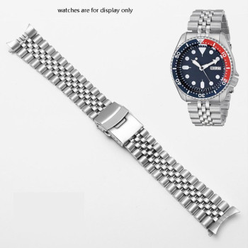 Браслет для годинника Seiko SKX007 / 009 / 173 / 175 / SRPD63K1 з нержавіючої сталі 22 мм, кріплення півмісяць Серебристый 2