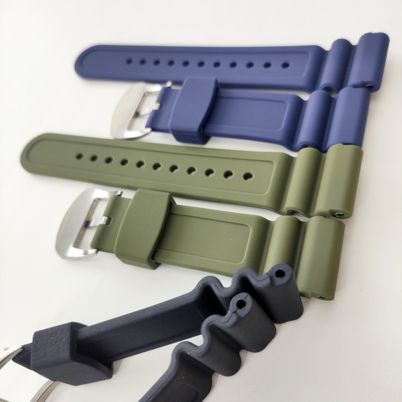 Сіліконовий ремішок для годинника преміум-класу, 22 мм Зелений