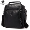 Чоловіча сумка з натуральної шкіри. Чорна