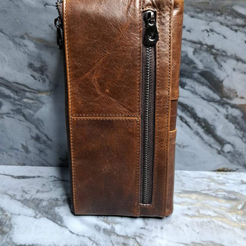 Гаманець довгий із натуральної шкіри. Портмоне. Шкіряний гаманець клатч унісекс