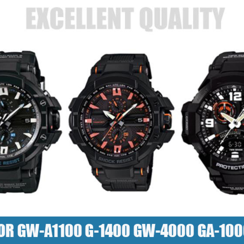 Ремінець для годинника Casio GA-1000 / GW-4000 / G-1400 / GW-A1000 / A1100FC Чорний