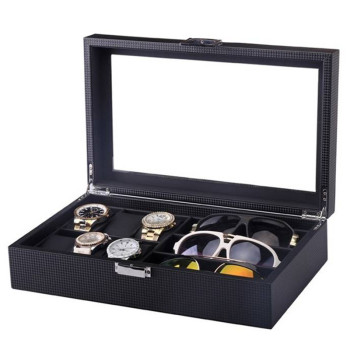Коробка для годинника з вуглецевого волокна з 10 відділеннями