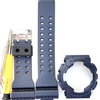 Casio ремінець + безель (рант) для G-SHOCK GA-100 / GA-110 / GA-120 / GD-100 / GD-100 / GD-120/ GAX-100/GLS-100 Матовий