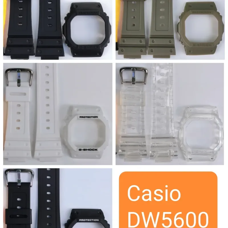 Комплект корпус + ремінець, для Casio G-SHOCK DW-5600 / GW-B5600 / GB-5600 / GWX-5600/ DW-5025 Прозорий