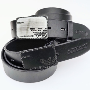 Чоловічий шкіряний ремінь. Чорний