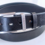 Чоловічий ремінь шкіряний класичний. Чорний