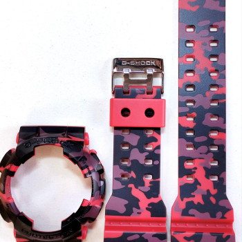 Casio ремінець + безель (рант) для годинника G-SHOCK GA-120 / GA-100 / GA-110 / GD-100 / GD-120 / GD-110/GAX-100/GLS-100 Камуфляж