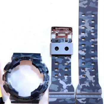 Casio ремінець + безель (рант) для годинника G-SHOCK GA-120 / GA-100 / GA-110 / GD-100 / GD-120 / GD-110/GAX-100/GLS-100 Камуфляж