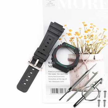 Ремішок, безель (рант) для годин Casio G-SHOCK GA-2100 / GA-2110 Черно-зеленый