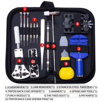 Набір годинника, інструменти для ремонту годин, в чехлі