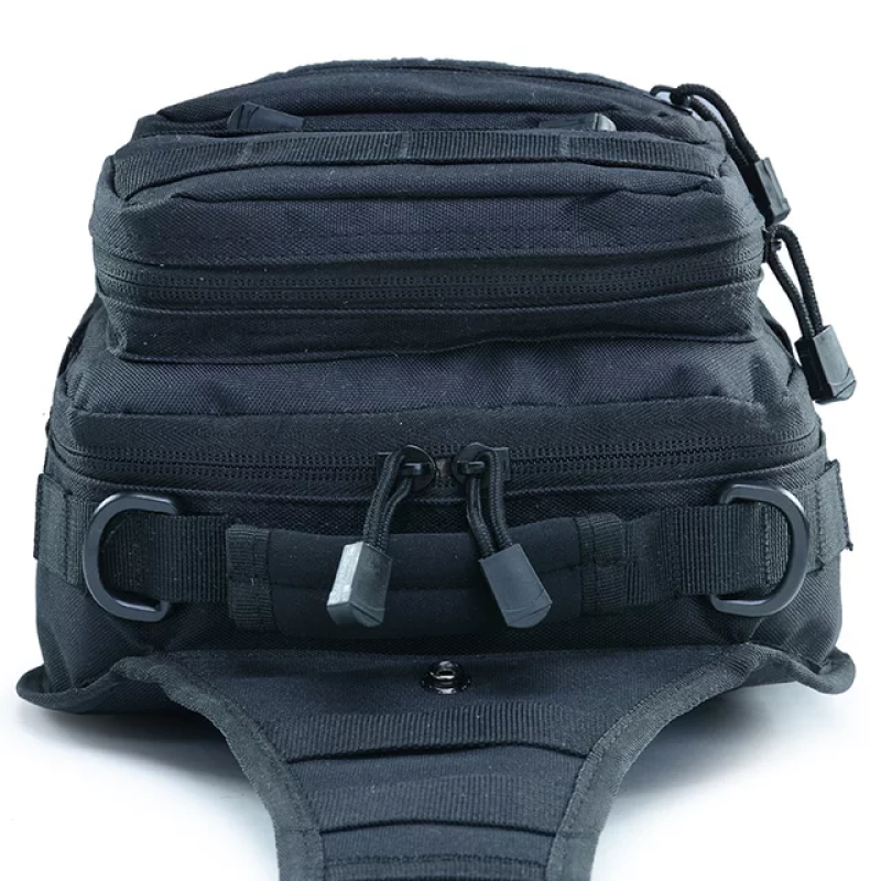 Нагрудна сумка з швидким скиданням чоловіча тактична сумка на багато відділень багатофункціональна. Чорна
