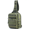 Нагрудна сумка з швидким скиданням чоловіча тактична сумка на багато відділень багатофункціональна. Зелена