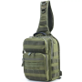 Нагрудна сумка з швидким скиданням чоловіча тактична сумка на багато відділень багатофункціональна. Зелена