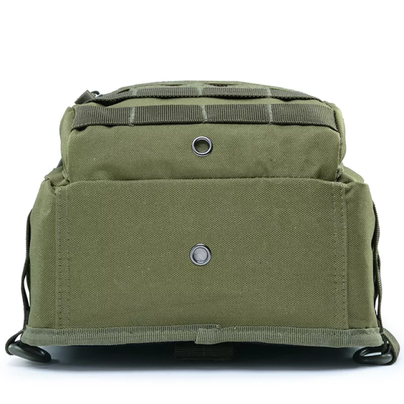 Нагрудна сумка з швидким скиданням чоловіча тактична сумка на багато відділень багатофункціональна. Зелена