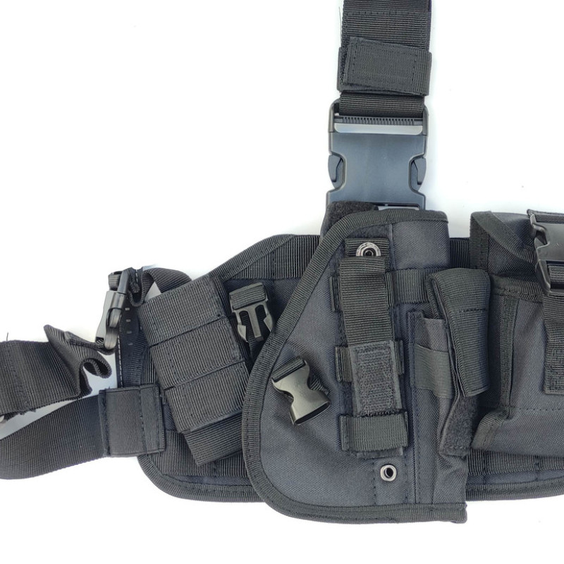 Тактична кобура на ногу універсальна для пістолета. Чорна