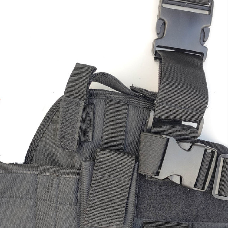 Тактична кобура на ногу універсальна для пістолета. Чорна