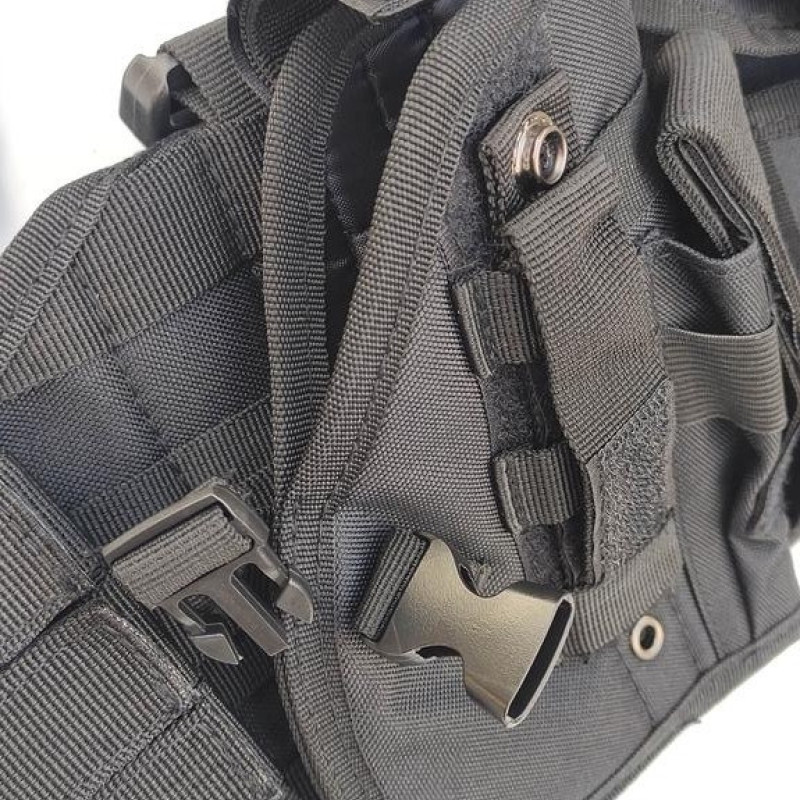 Тактична кобура на ногу універсальна для пістолета. Чорна