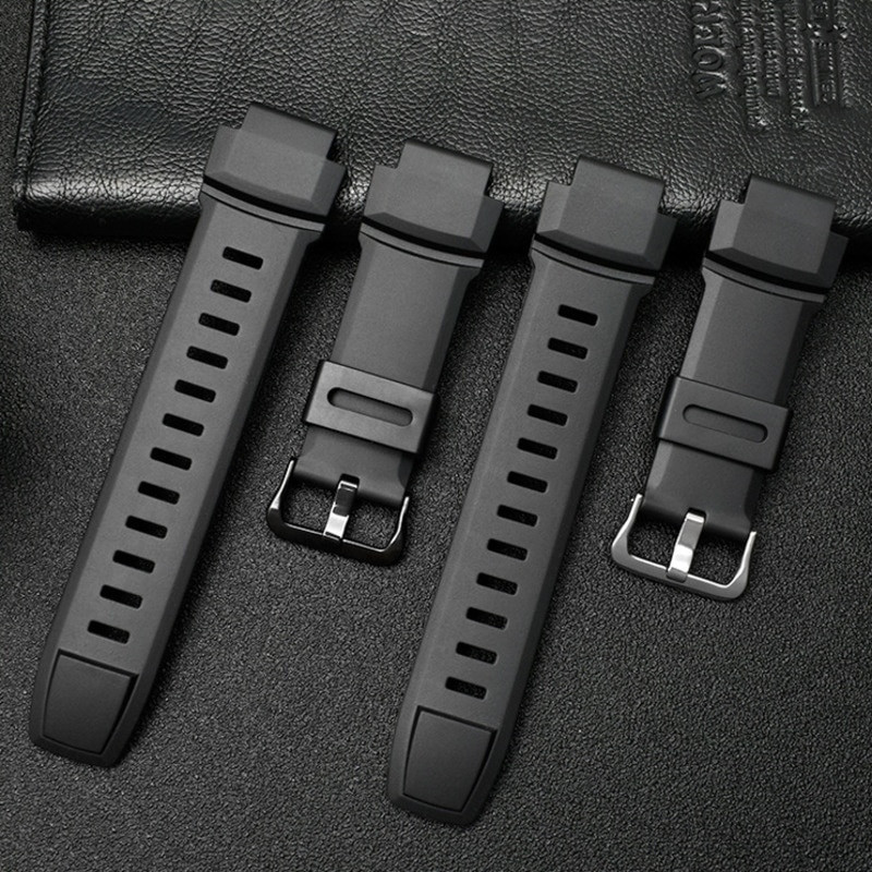 Ремішок для Casio Protrek PRW 3500 / 2500 / 5100 PRG - 260 / 270 / 550 / 250 Чорний застібку срібла