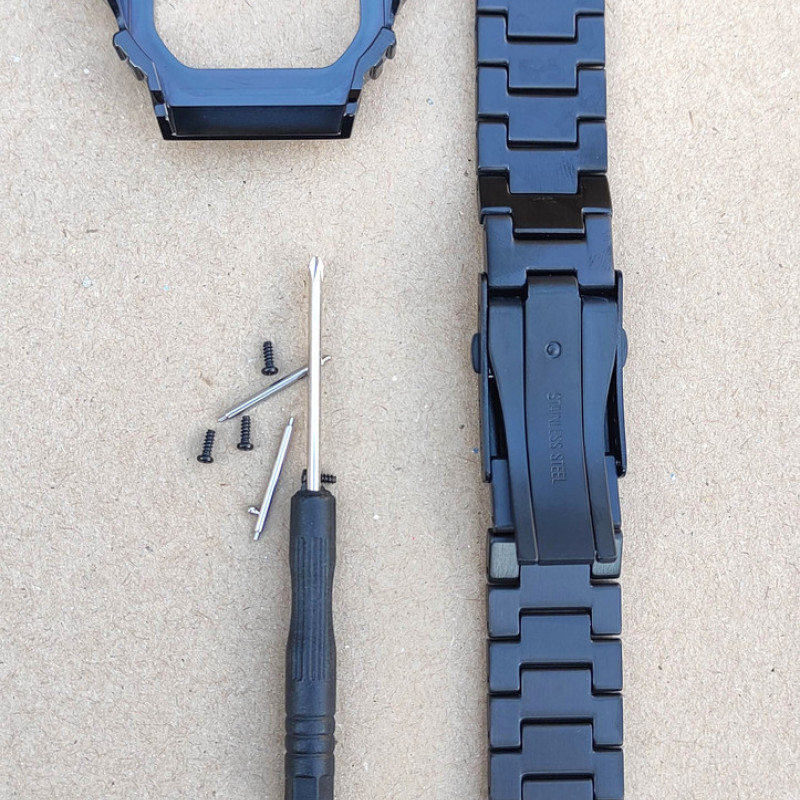 Комплект корпус, браслет, для Casio G-SHOCK DW-5600/GW-B5600/GB-5600/GWX-5600/DW-5025 Чорний